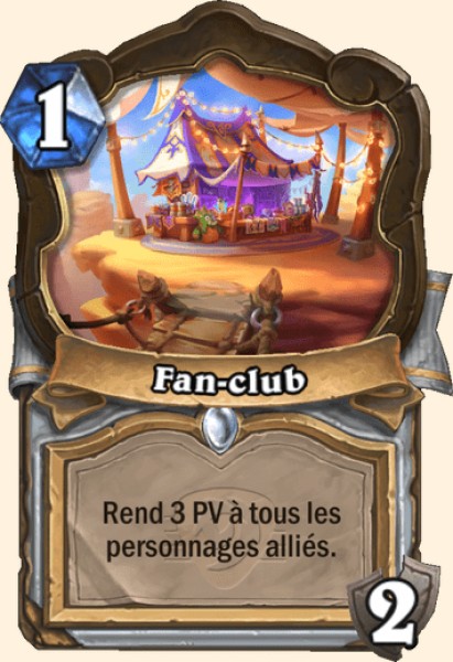 Fan club carte Hearhstone