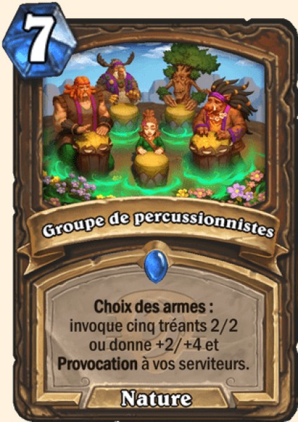 Groupe de percussionnistes carte Hearhstone