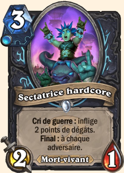 Sectatrice hardcore carte Hearhstone