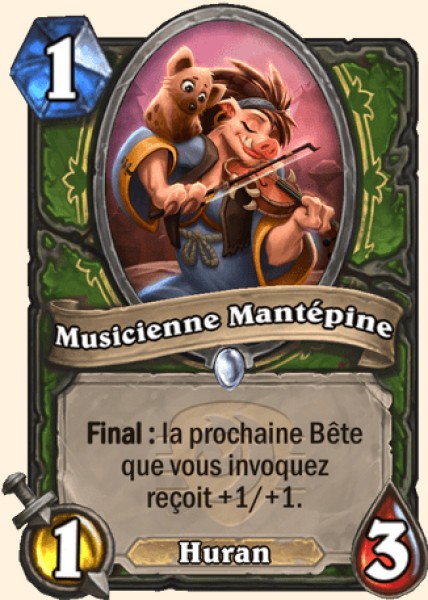 Musicienne Mantepine carte Hearhstone