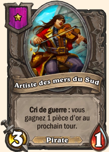 Artiste des mers du Sud carte Hearhstone