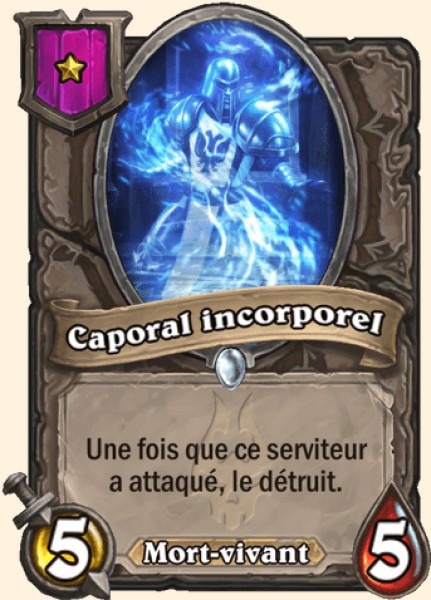 Caporal incorporel carte Hearhstone