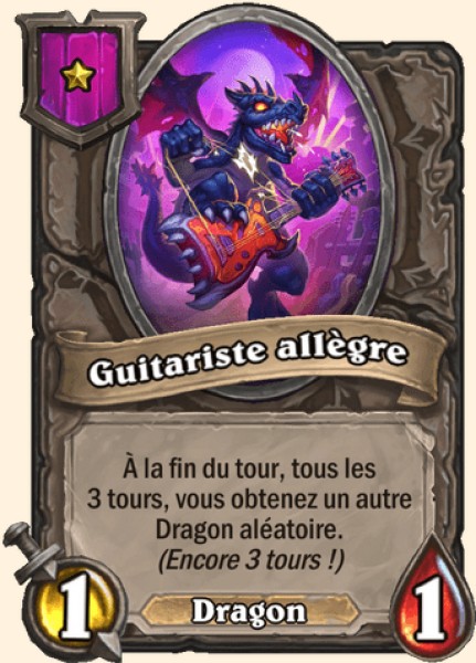 Guitariste allegre carte Hearhstone