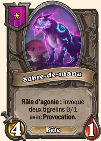 Sabre-de-mana carte Hearhstone