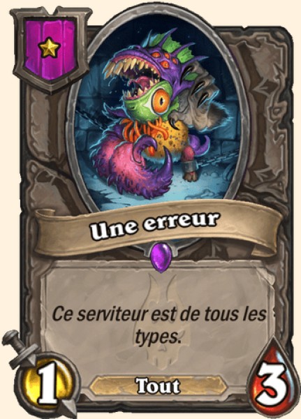 Une erreur carte Hearhstone