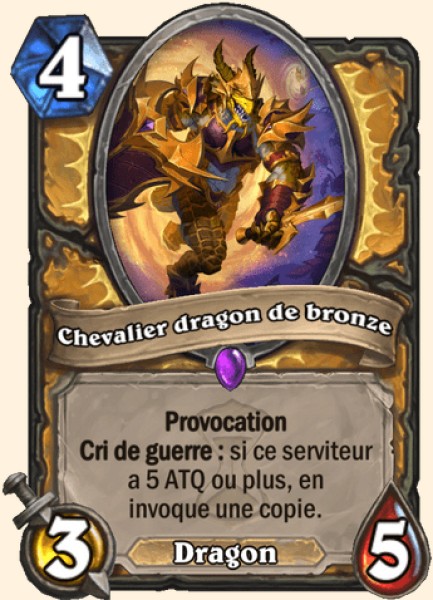 Chevalier dragon de bronze carte Hearhstone