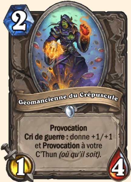 Geomancienne du crepuscule carte Hearhstone