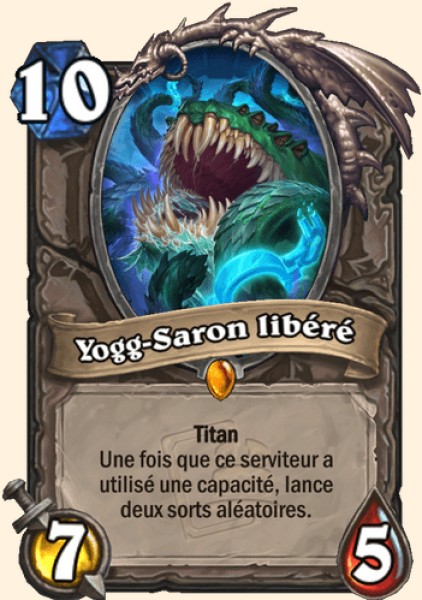 Yogg-Saron libéré carte Hearthstone