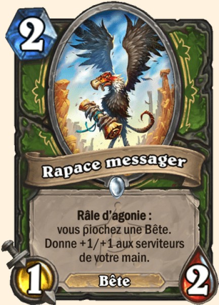 Rapace messager carte Hearhstone