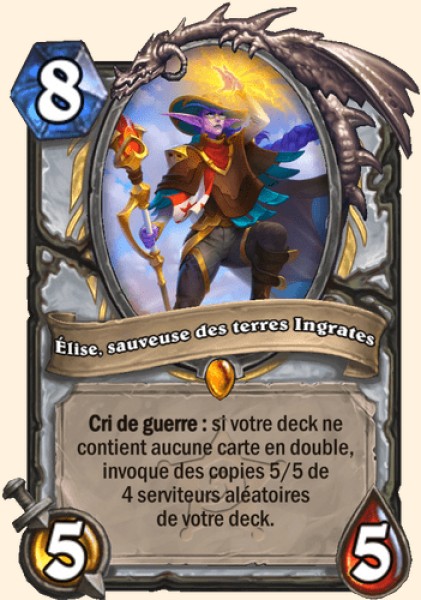 Elise, sauveuse des terres Ingrates carte Hearhstone