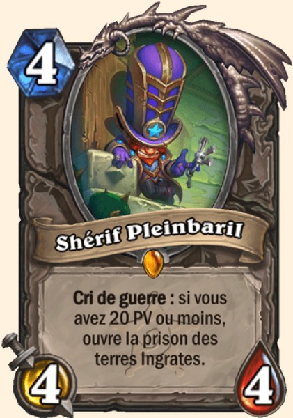 Sherif Pleinbaril carte Hearhstone