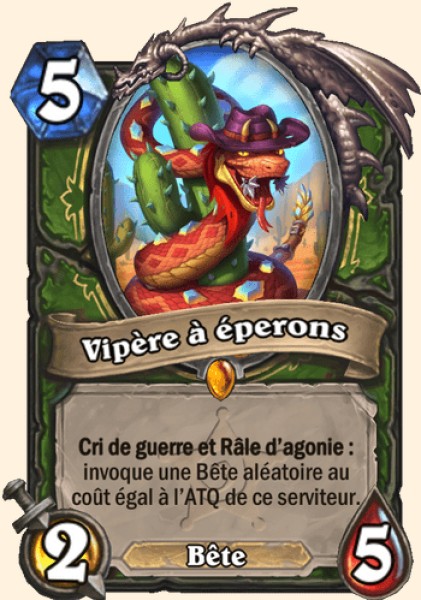 Vipere a eperons carte Hearhstone