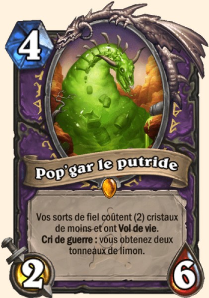 Pop'gar le putride carte Hearhstone