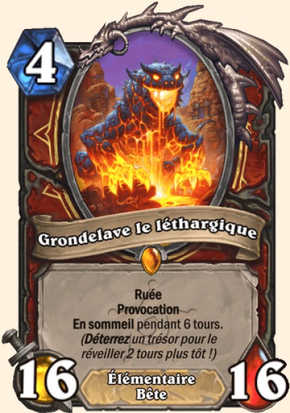 Grondelave le lethargique carte Hearhstone