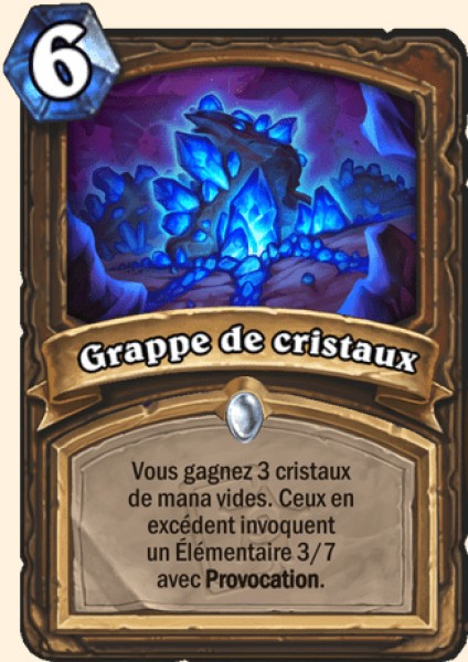 Grappe de cristaux carte Hearhstone