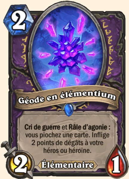 Geode en elementium carte Hearhstone