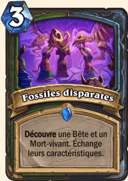 Fossiles disparates carte Hearhstone