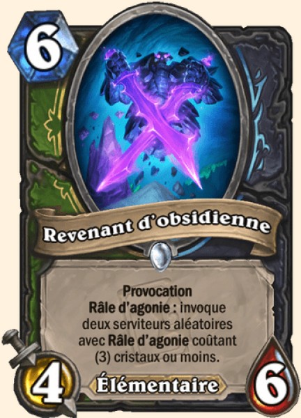 Revenant d'obsidienne carte Hearhstone