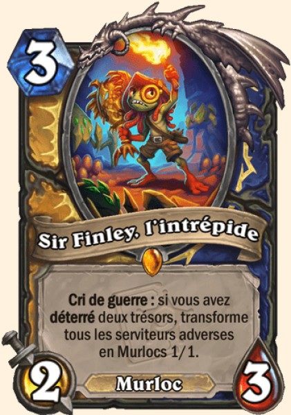 Sir Finley, l'intrepide carte Hearhstone