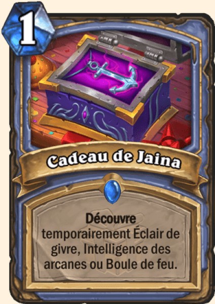 Cadeau de Jaina carte Hearhstone