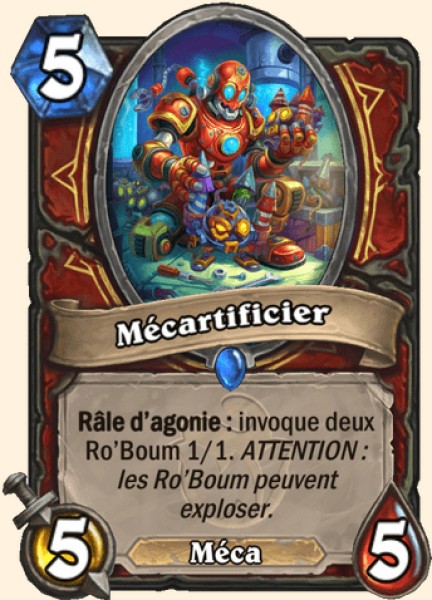 Mecartificier carte Hearhstone