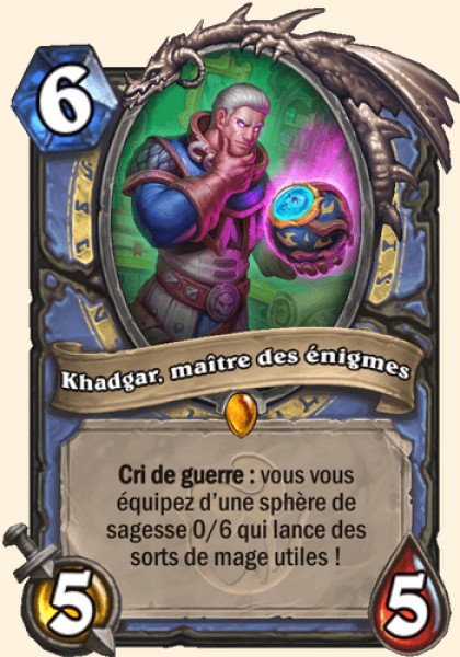 Khadgar, maitre des enigmes carte Hearhstone