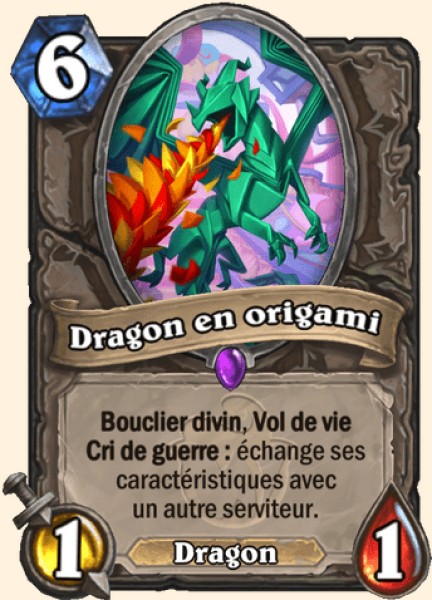 Dragon en origami carte Hearhstone