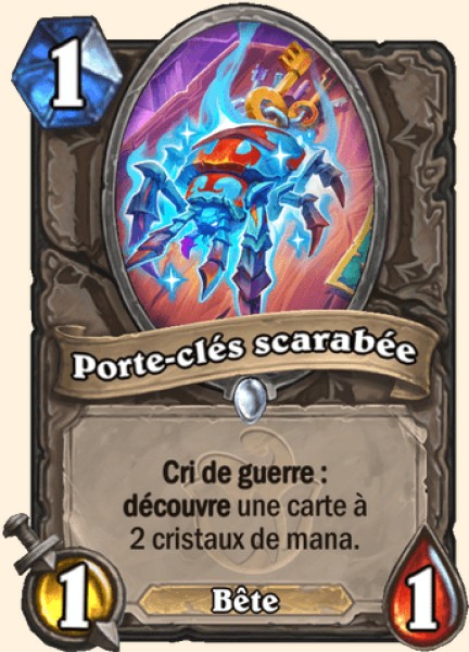 Porte-cles scarabee carte Hearhstone