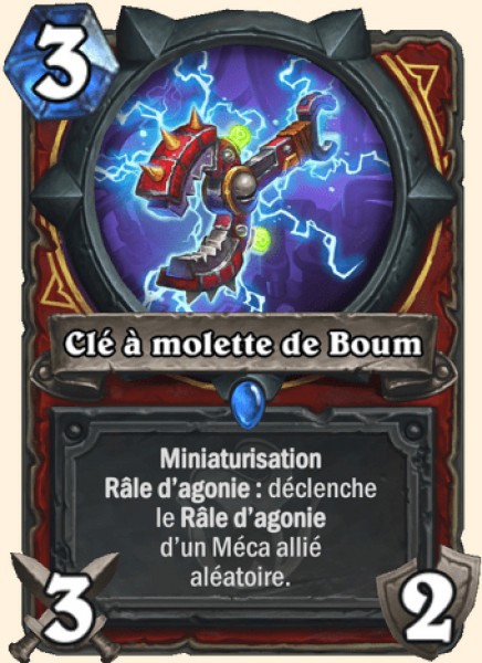 Clé à molette de Boum carte Hearthstone