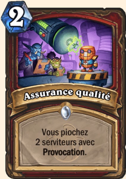 Assurance qualite carte Hearhstone