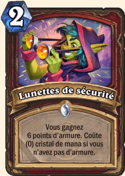 Lunettes de securite carte Hearhstone