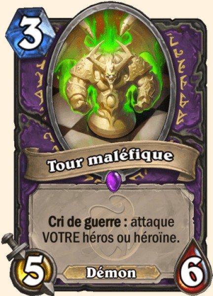 Malefic Rook carte Hearhstone