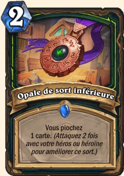 Opale de sort inferieure carte Hearhstone