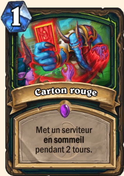 Carton Rouge carte Hearhstone