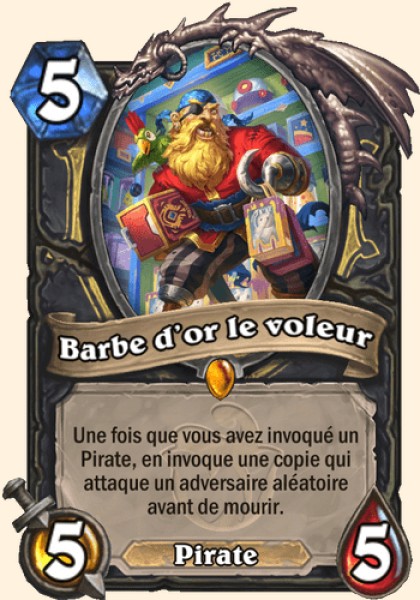 Barbe d'or le voleur carte Hearhstone