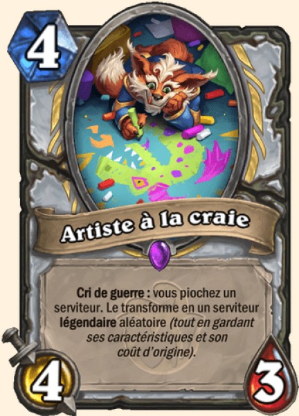 Artiste a la craie carte Hearhstone