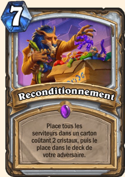 Remise sous scelles carte Hearhstone