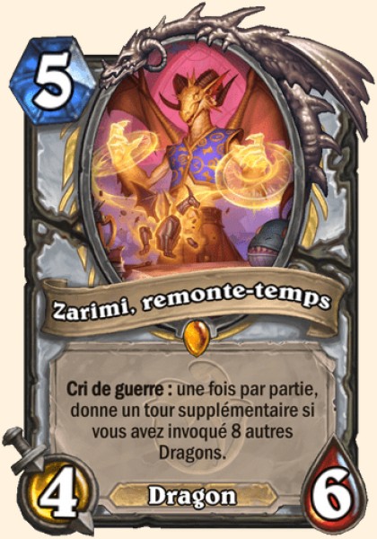 Zarimi, remonte-temps carte Hearhstone