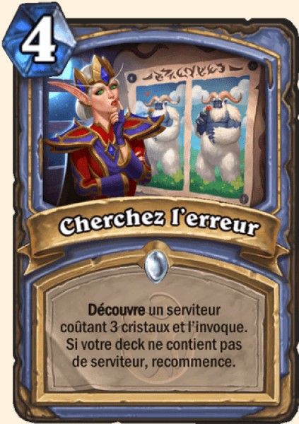 Cherchez l'erreur carte Hearhstone