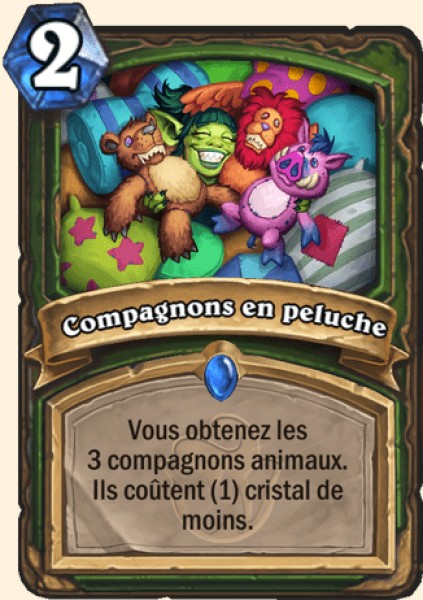 Compagnons en peluche carte Hearhstone