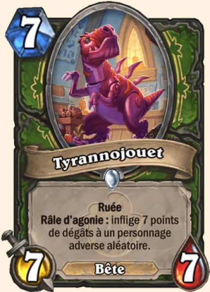 Tyrannojouet carte Hearhstone