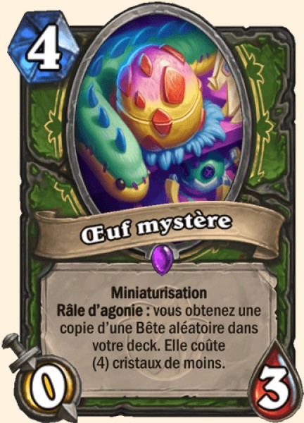 OEuf mystere carte Hearhstone