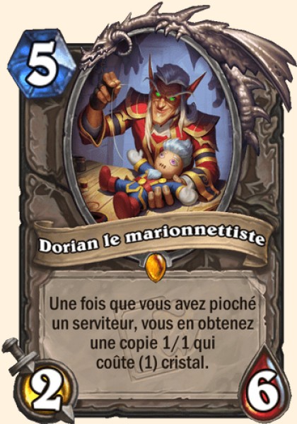 Dorian le marionnettiste carte Hearthstone