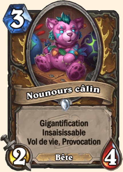 Ourson calin carte Hearhstone