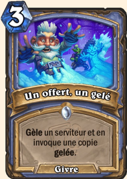 Un offert, un gele carte Hearhstone