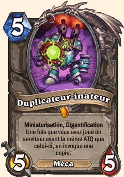 Duplicateur-inateur carte Hearhstone