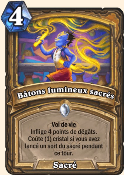 Batons lumineux sacres carte Hearhstone