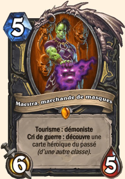 Maestra, marchande de masques carte Hearthstone