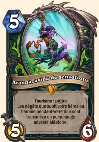 Aranna, avide de sensations carte Hearhstone