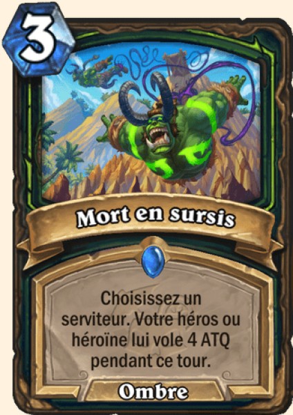 Mort en sursis carte Hearhstone